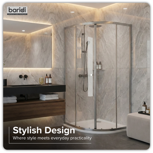 Baridi DH301 Quadrant Shower Entry Enclosure 800 x 800 x 1850mm with 6mm Tempered Glass - Chrome - additional view 5