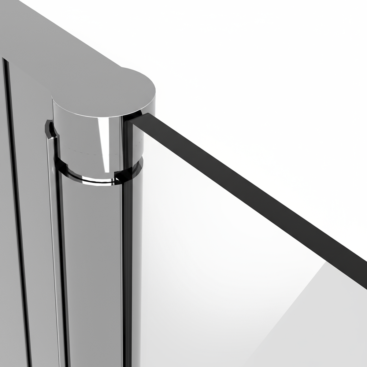 Baridi DH303 Pivot Shower Door 800 x 1850mm, 6mm Tempered Glass, Reversible - Chrome - additional view 8