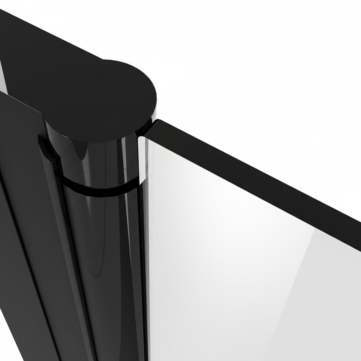 Baridi DH304 Pivot Shower Door 800 x 1850mm, 6mm Tempered Glass, Reversible - Black - additional view 9