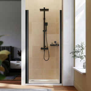 Baridi DH304 Pivot Shower Door 800 x 1850mm, 6mm Tempered Glass, Reversible - Black - additional view 7