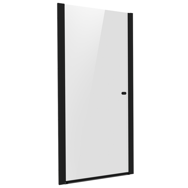 Baridi DH304 Pivot Shower Door 800 x 1850mm, 6mm Tempered Glass, Reversible - Black