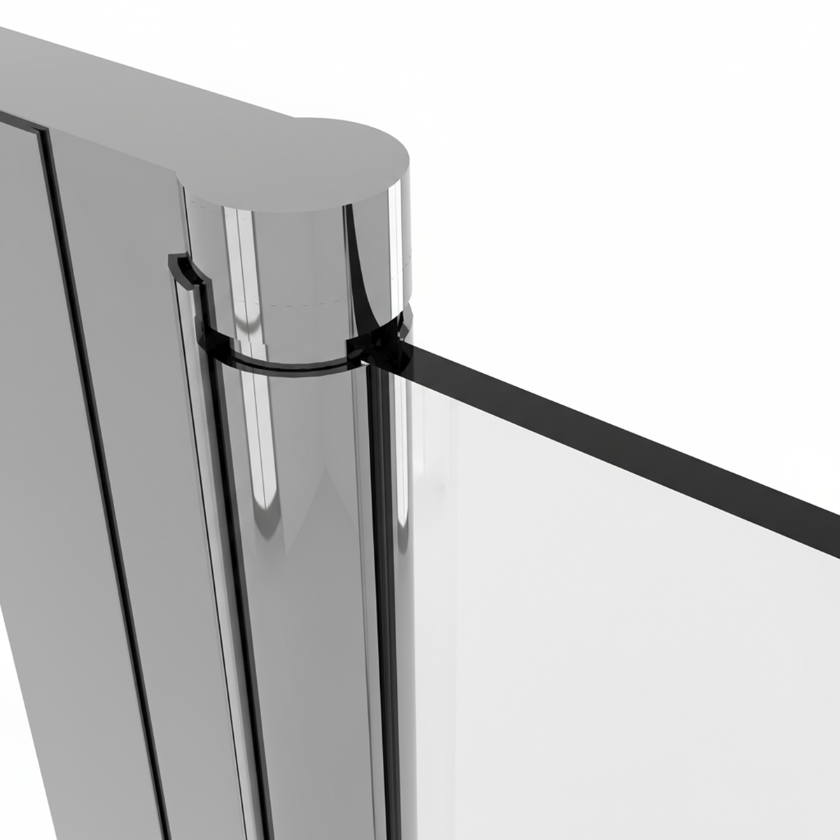 Baridi DH305 Bi-Fold Shower Door 800 x 1850mm, 6mm Tempered Glass, Reversible - Chrome - additional view 4