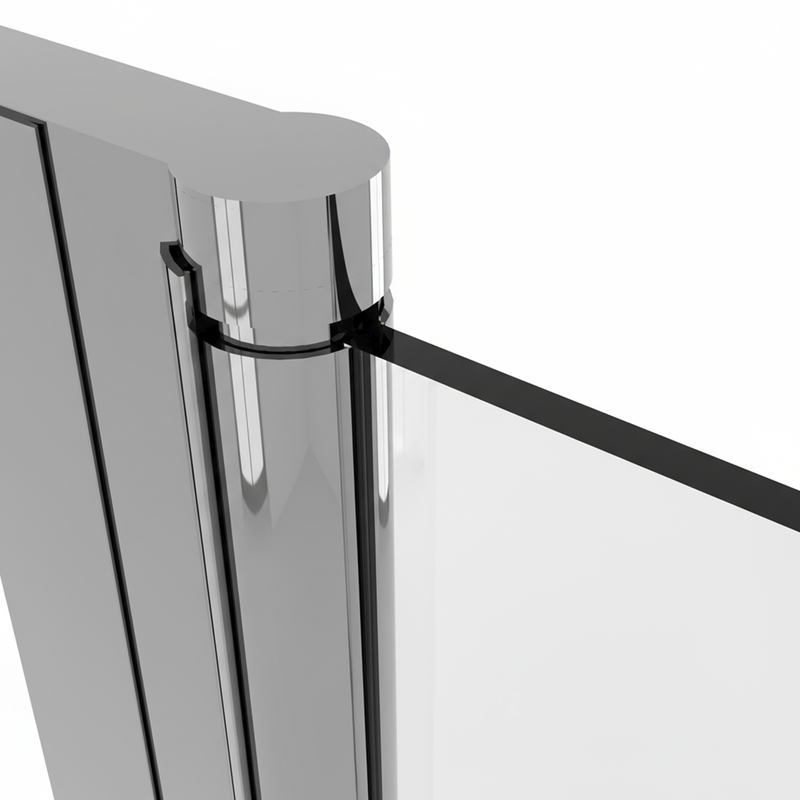 Baridi DH305 Bi-Fold Shower Door 800 x 1850mm, 6mm Tempered Glass, Reversible - Chrome - additional view 4