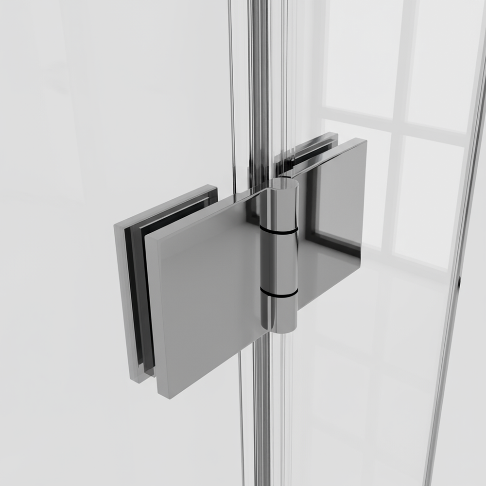 Baridi DH305 Bi-Fold Shower Door 800 x 1850mm, 6mm Tempered Glass, Reversible - Chrome - additional view 5