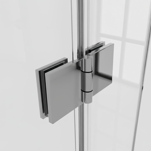 Baridi DH305 Bi-Fold Shower Door 800 x 1850mm, 6mm Tempered Glass, Reversible - Chrome - additional view 5