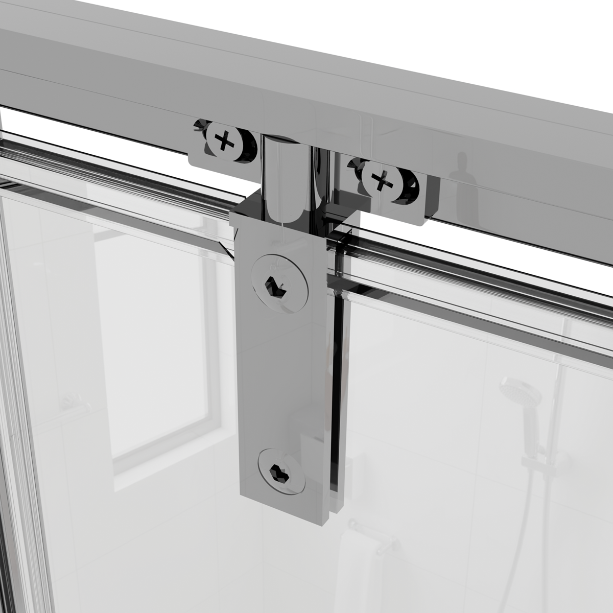 Baridi DH306 Hinged Shower Door 800 x 1850mm, 6mm Tempered Glass, Reversible - Chrome - additional view 7