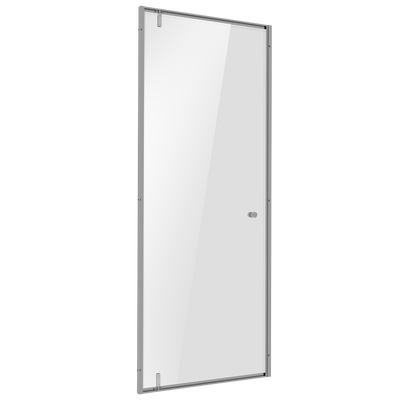 Baridi DH306 Hinged Shower Door 800 x 1850mm, 6mm Tempered Glass, Reversible - Chrome