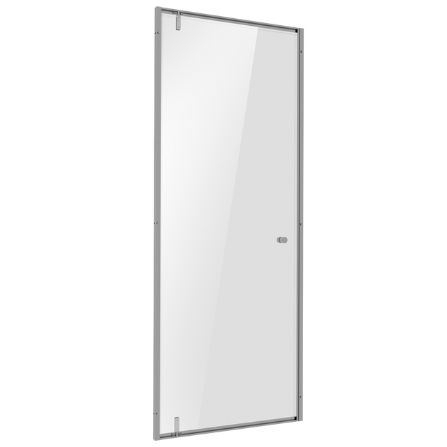 Baridi DH306 Hinged Shower Door 800 x 1850mm, 6mm Tempered Glass, Reversible - Chrome