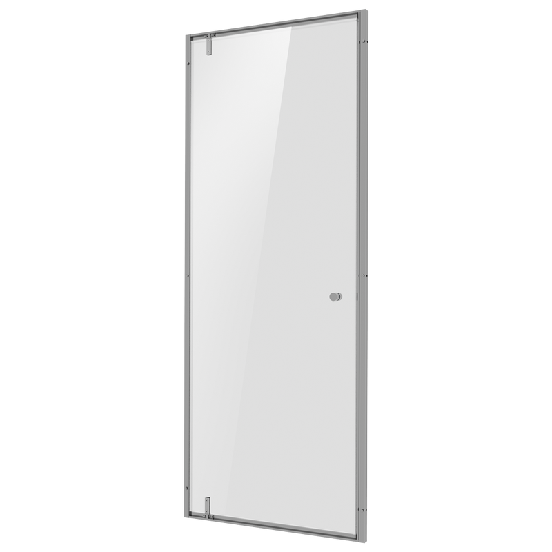 Baridi DH306 Hinged Shower Door 800 x 1850mm, 6mm Tempered Glass, Reversible - Chrome - additional view 4