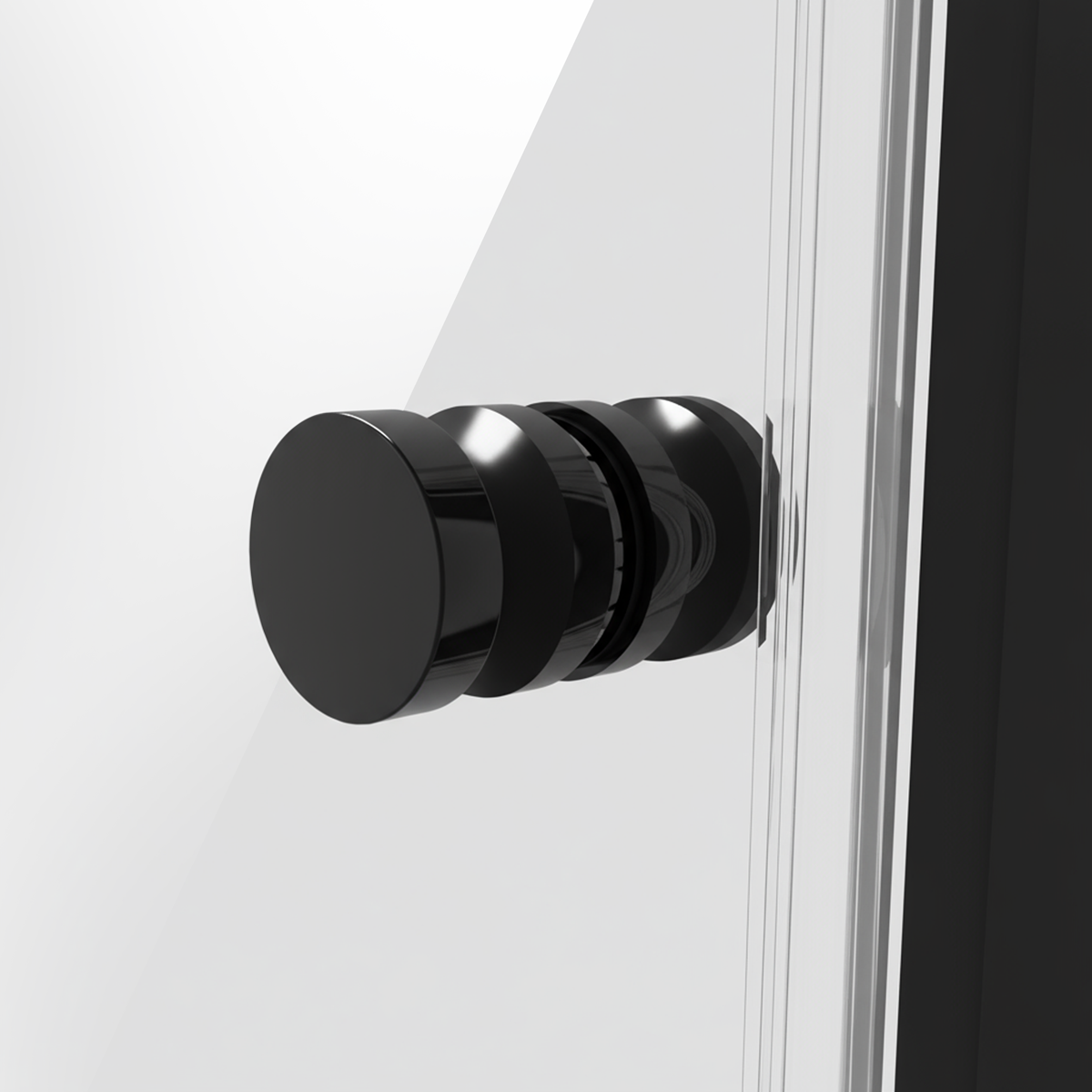 Baridi DH307 Hinged Shower Door 800 x 1850mm, 6mm Tempered Glass, Reversible - Black - additional view 4