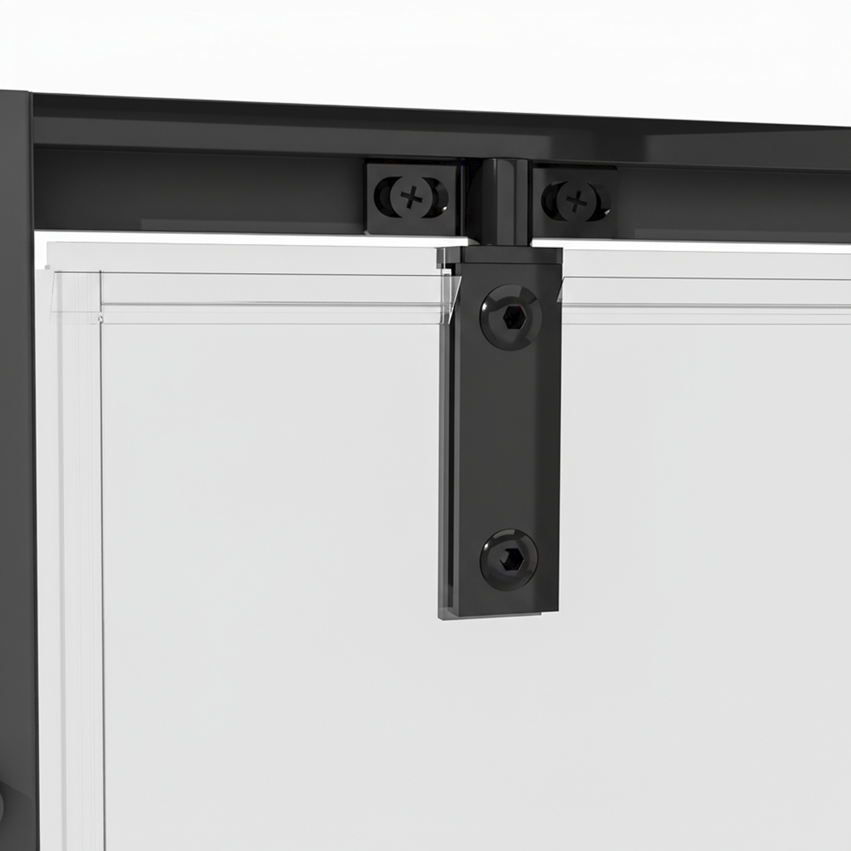 Baridi DH307 Hinged Shower Door 800 x 1850mm, 6mm Tempered Glass, Reversible - Black - additional view 3