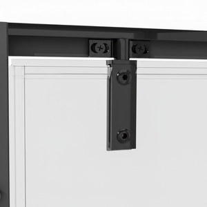 Baridi DH307 Hinged Shower Door 800 x 1850mm, 6mm Tempered Glass, Reversible - Black - additional view 3