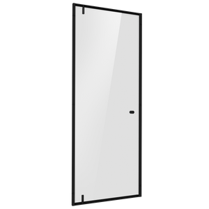 Baridi DH307 Hinged Shower Door 800 x 1850mm, 6mm Tempered Glass, Reversible - Black