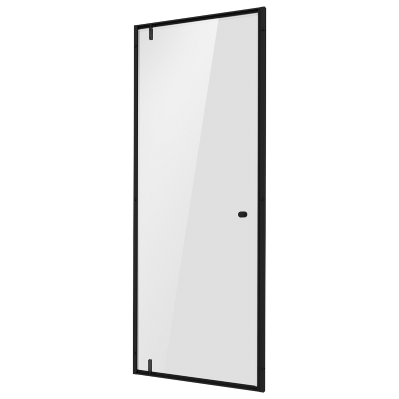 Baridi DH307 Hinged Shower Door 800 x 1850mm, 6mm Tempered Glass, Reversible - Black - additional view 9