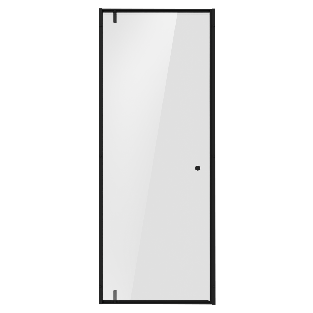 Baridi DH307 Hinged Shower Door 800 x 1850mm, 6mm Tempered Glass, Reversible - Black - additional view 10