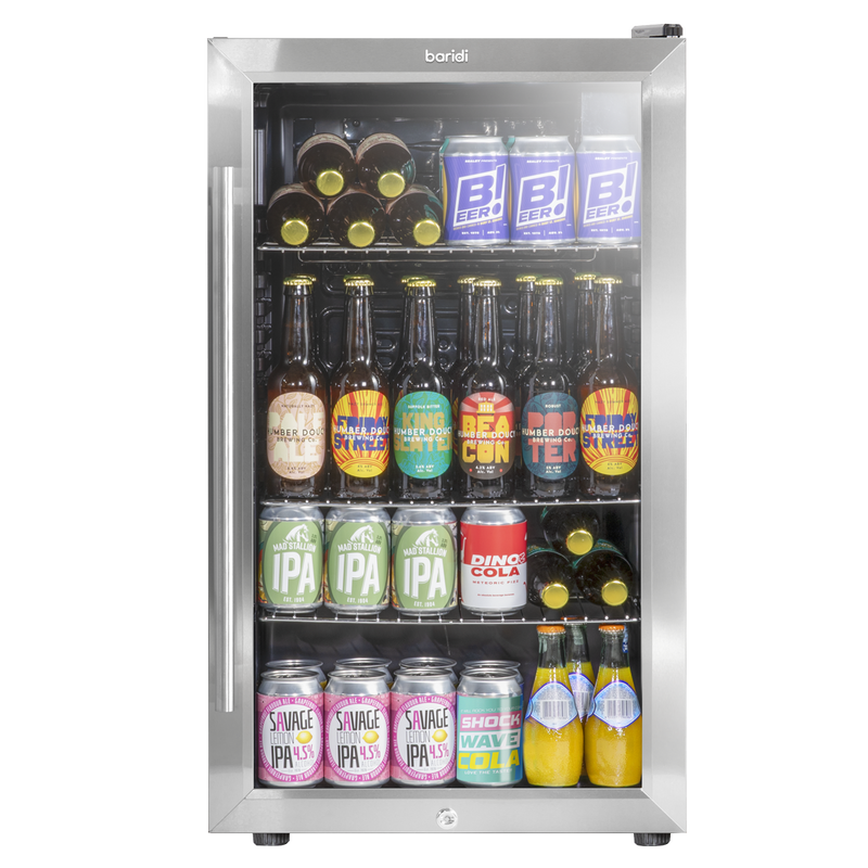 Baridi DH31 Undercounter Drinks, Beer & Wine Fridge with Wire Shelves, Internal Light & Security Lock - additional view 10