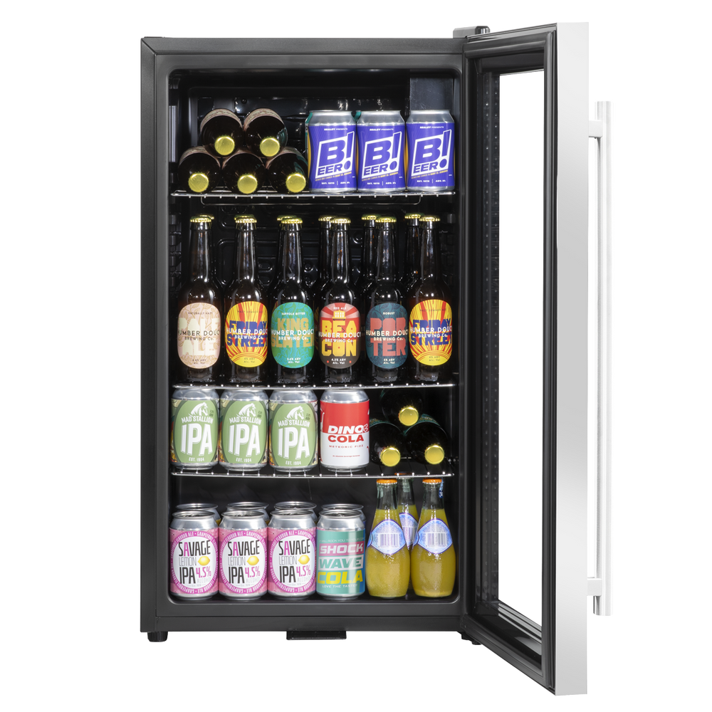 Baridi DH31 Undercounter Drinks, Beer & Wine Fridge with Wire Shelves, Internal Light & Security Lock 85L - additional view 2