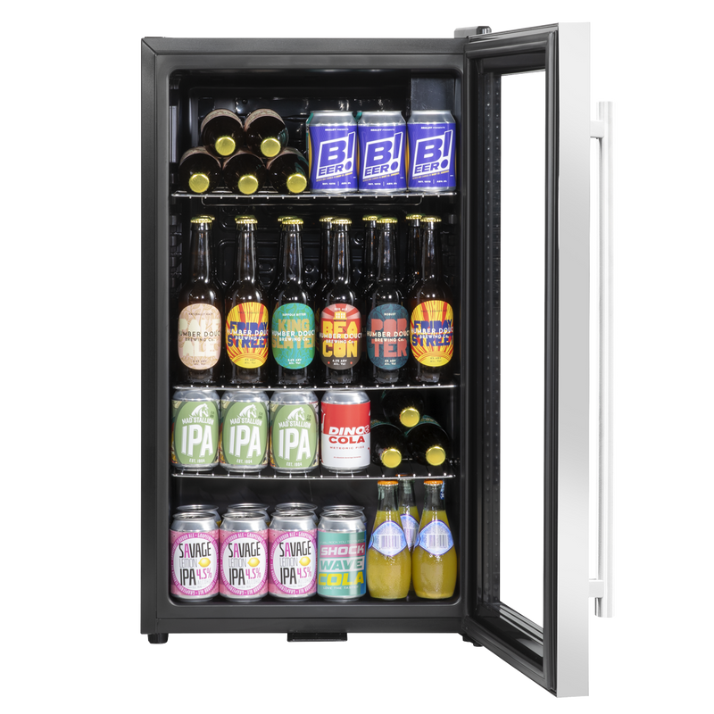 Baridi DH31 Undercounter Drinks, Beer & Wine Fridge with Wire Shelves, Internal Light & Security Lock 85L - additional view 2