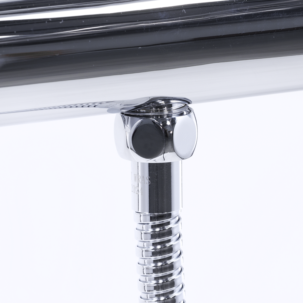 Baridi DH314 Thermostatic Shower Mixer Set, 20cm Round Head, Adjustable Rail - Chrome - additional view 4