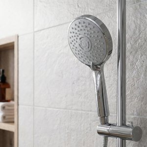 Baridi DH314 Thermostatic Shower Mixer Set, 20cm Round Head, Adjustable Rail - Chrome - additional view 7