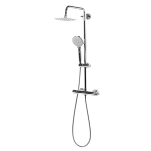 Baridi DH314 Thermostatic Shower Mixer Set, 20cm Round Head, Adjustable Rail - Chrome - additional view 9
