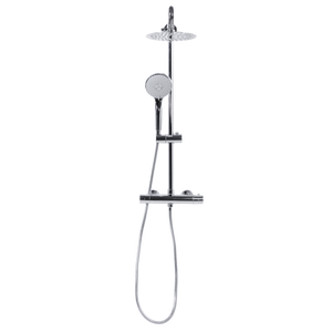 Baridi DH314 Thermostatic Shower Mixer Set, 20cm Round Head, Adjustable Rail - Chrome - additional view 10