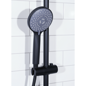 Baridi DH315 Thermostatic Shower Mixer Set, 20cm Round Head, Adjustable Rail - Black - additional view 11