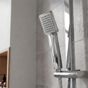 Baridi DH316 Thermostatic Shower Mixer Set, 20x20cm Square Head, Adjustable Rail - Chrome - additional view 5