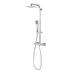 Baridi DH316 Thermostatic Shower Mixer Set, 20x20cm Square Head, Adjustable Rail - Chrome - additional view 6