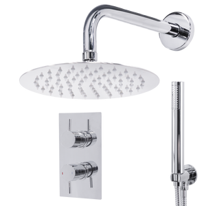 Baridi DH318 Concealed Thermostatic Shower Set 20cm Round Head & Hand Shower - Chrome - additional view 7