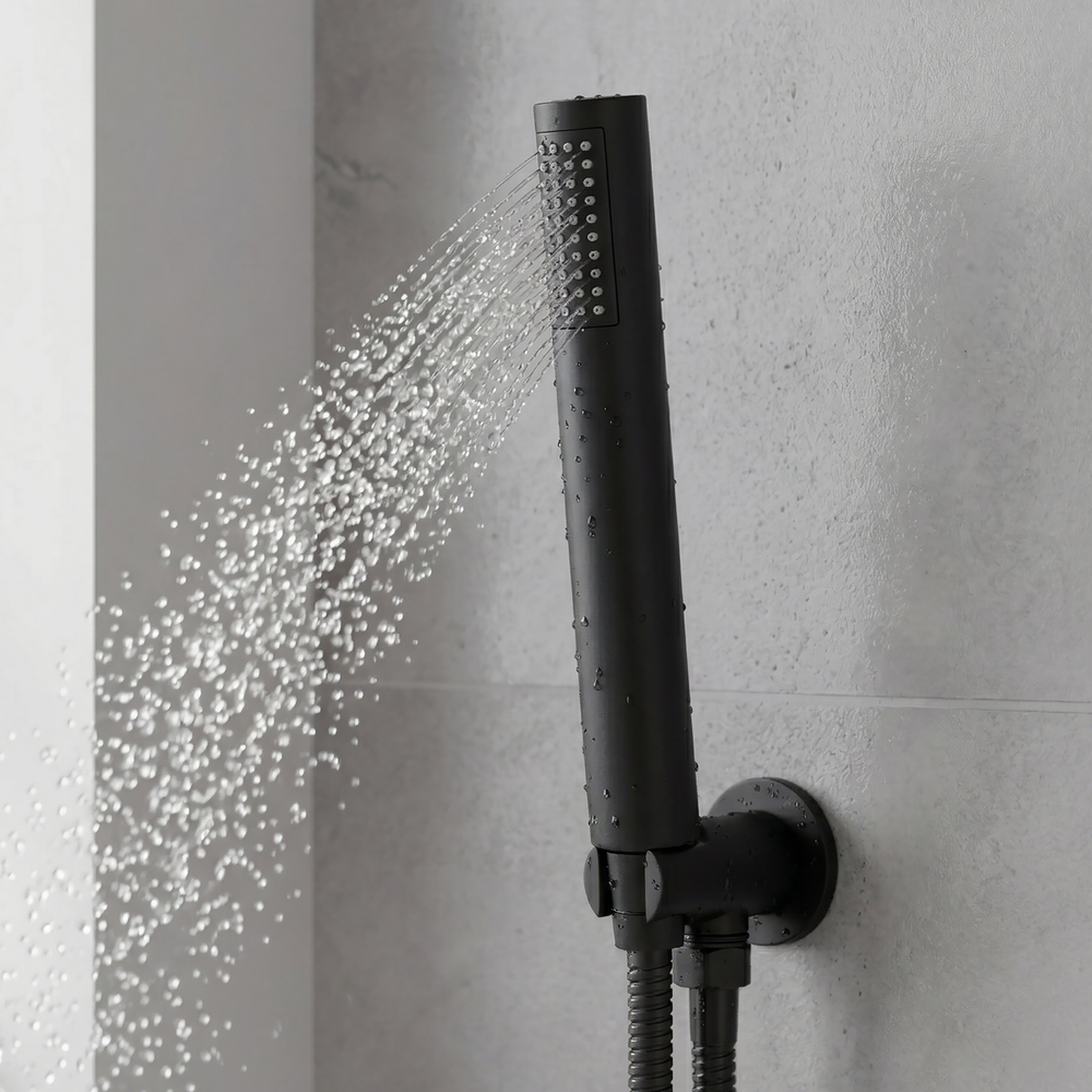 Baridi DH319 Concealed Thermostatic Shower Set, 20cm Round Head & Hand Shower - Black - additional view 8