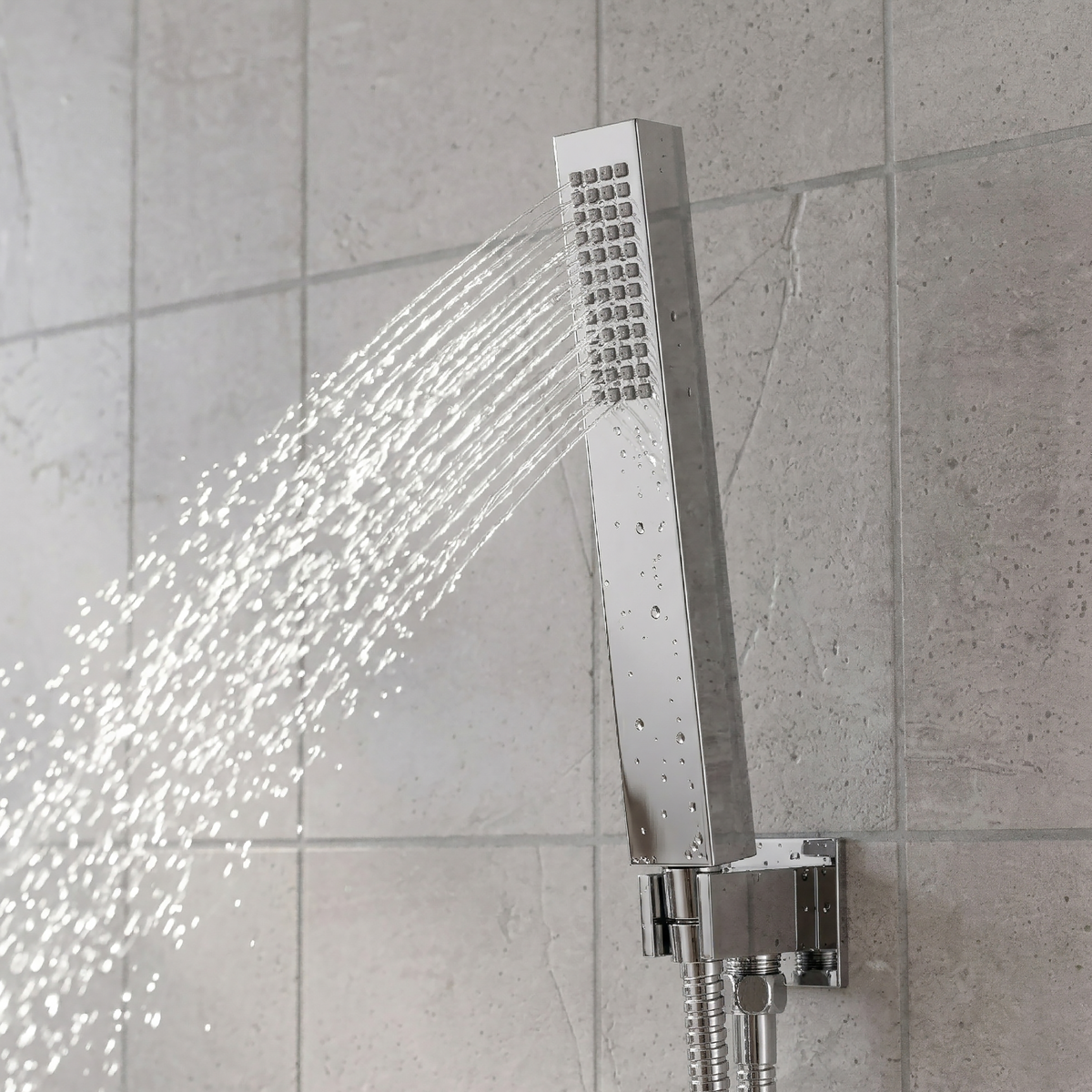 Baridi DH320 Concealed Thermostatic Shower Set 20 x 20cm Square Head & Hand Shower - Chrome - additional view 12