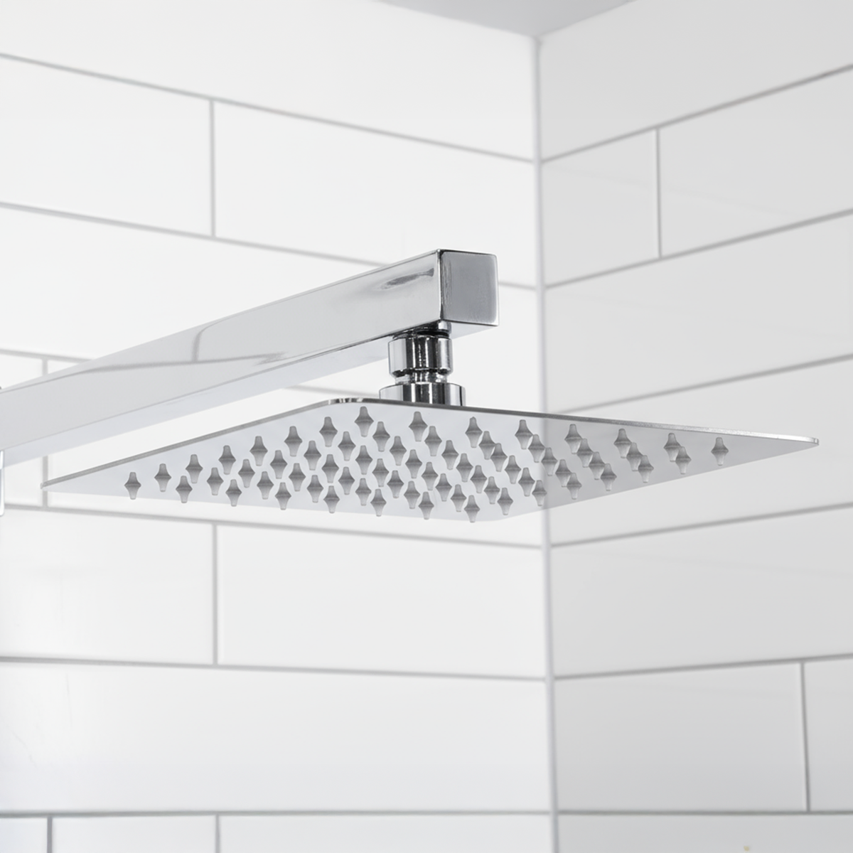 Baridi DH320 Concealed Thermostatic Shower Set 20 x 20cm Square Head & Hand Shower - Chrome - additional view 3