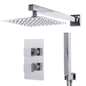 Baridi DH320 Concealed Thermostatic Shower Set 20 x 20cm Square Head & Hand Shower - Chrome - additional view 5