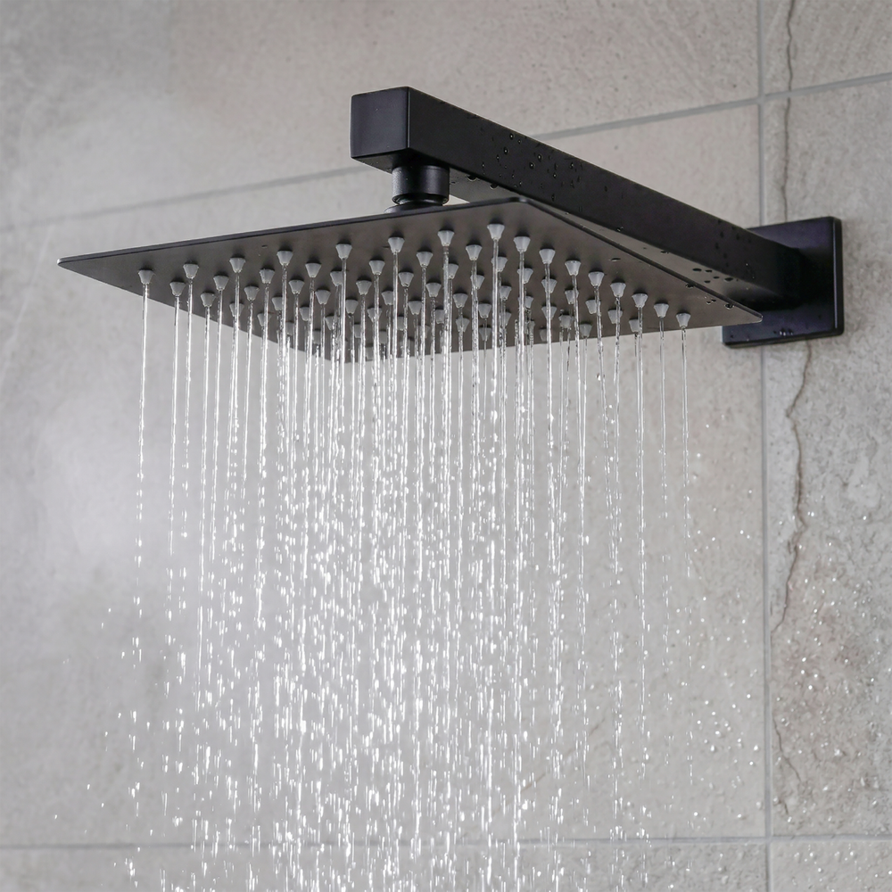 Baridi DH321 Concealed Thermostatic Shower Set 20 x 20cm Square Head & Hand Shower - Black - additional view 7