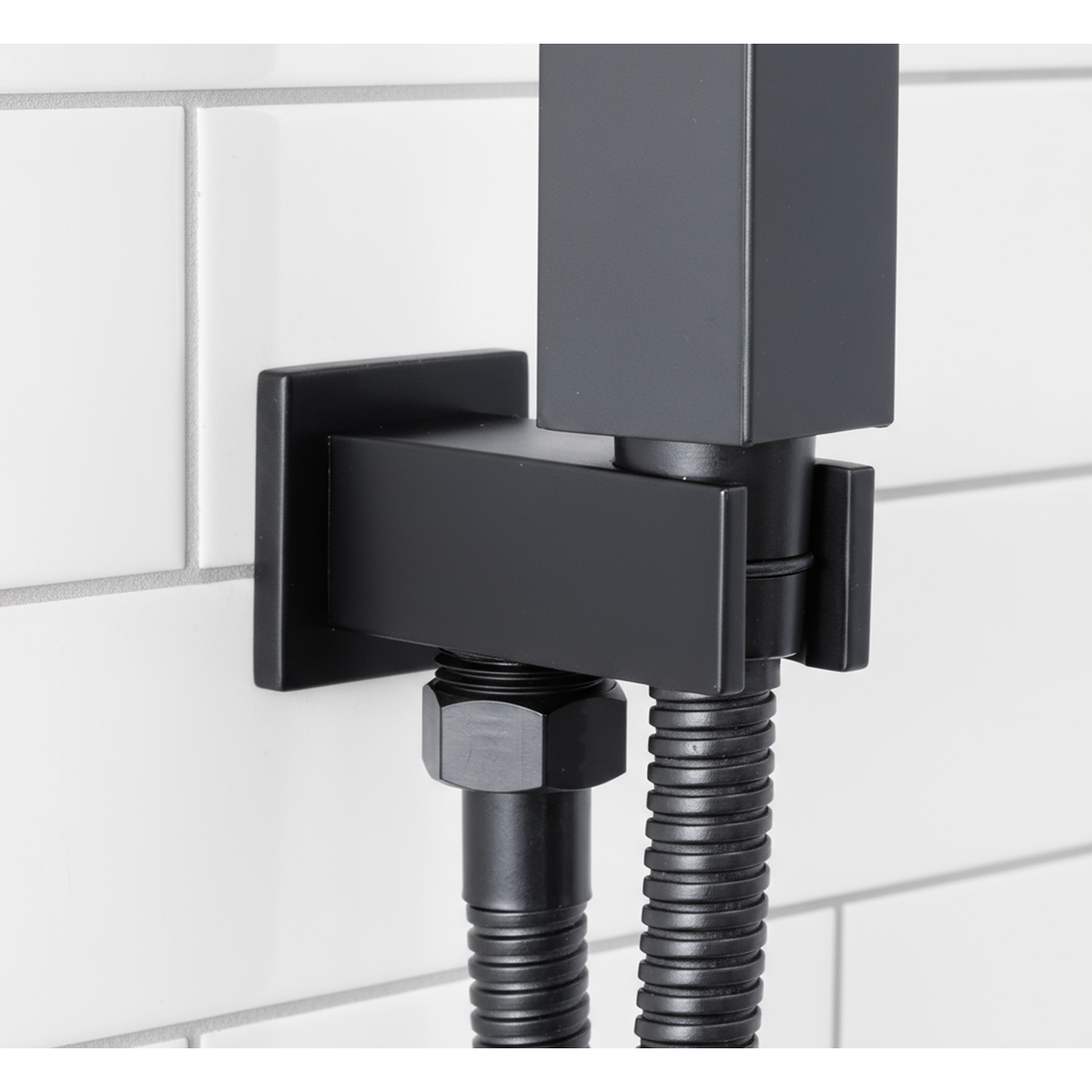 Baridi DH321 Concealed Thermostatic Shower Set 20 x 20cm Square Head & Hand Shower - Black - additional view 4