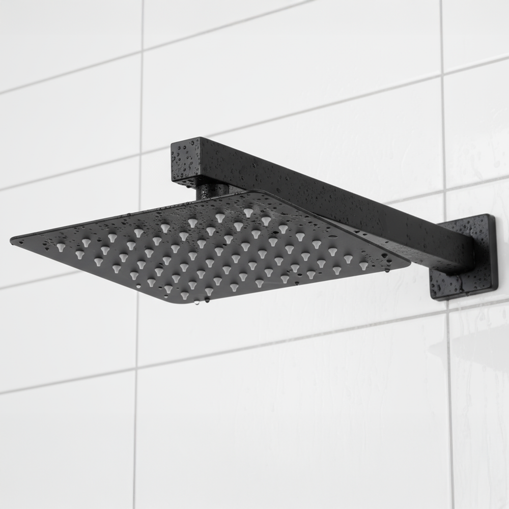 Baridi DH321 Concealed Thermostatic Shower Set 20 x 20cm Square Head & Hand Shower - Black - additional view 3