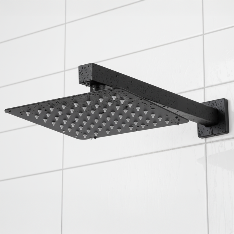Baridi DH321 Concealed Thermostatic Shower Set 20 x 20cm Square Head & Hand Shower - Black - additional view 3