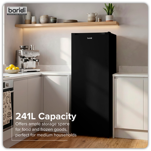 Baridi DH323 Freestanding Larder Fridge 241L - Black - additional view 14