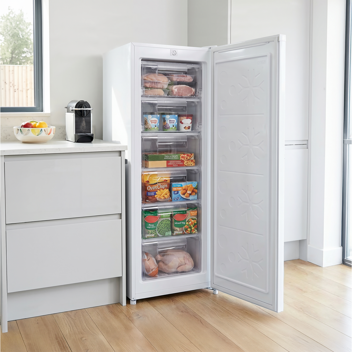 Baridi DH324 Freestanding Tall Freezer 177L Capacity - White - additional view 11