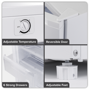Baridi DH324 Freestanding Tall Freezer 177L Capacity - White - additional view 7