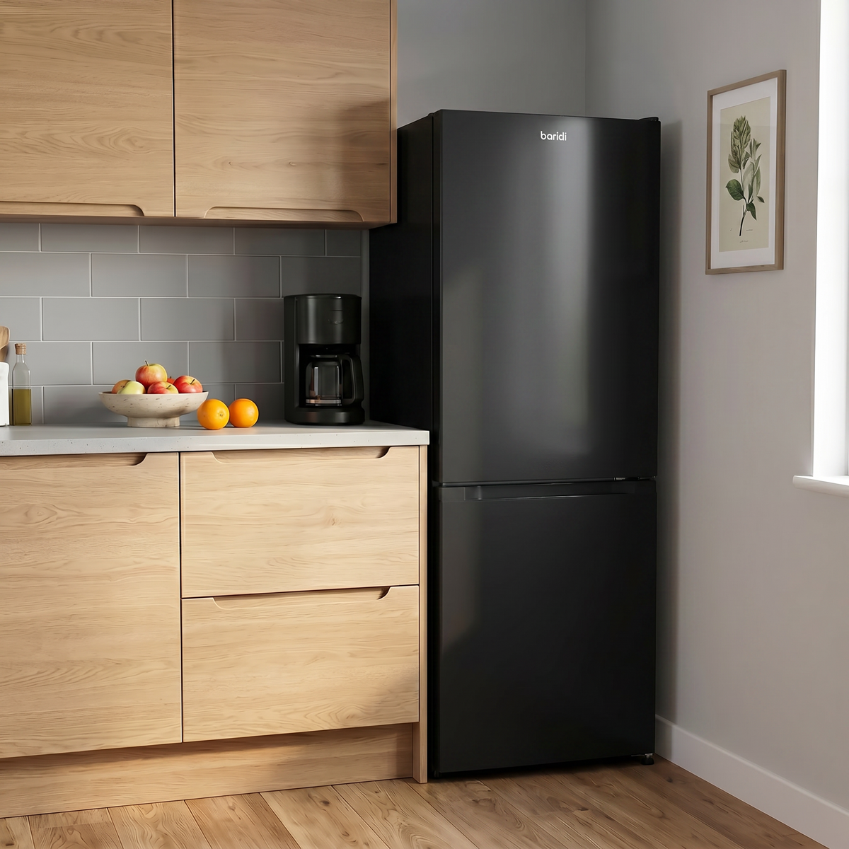 Baridi DH327 60/40 Smart Frost Fridge Freezer 227L Capacity - Black - additional view 3