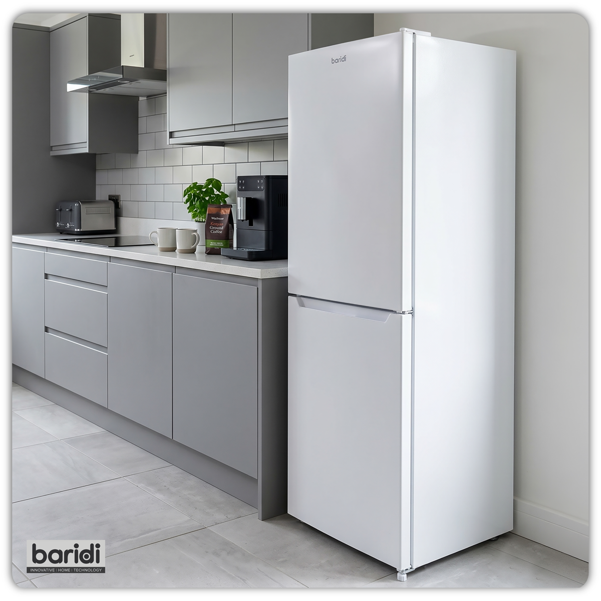 Baridi DH328 50/50 Smart Frost Fridge Freezer 254L Capacity - White - additional view 12