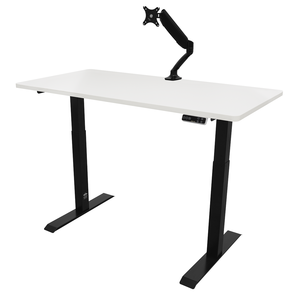 Dellonda DH32 White Electric Height Adjustable Standing Desk, 1400 x 700mm Dual Motor 100kg - additional view 4