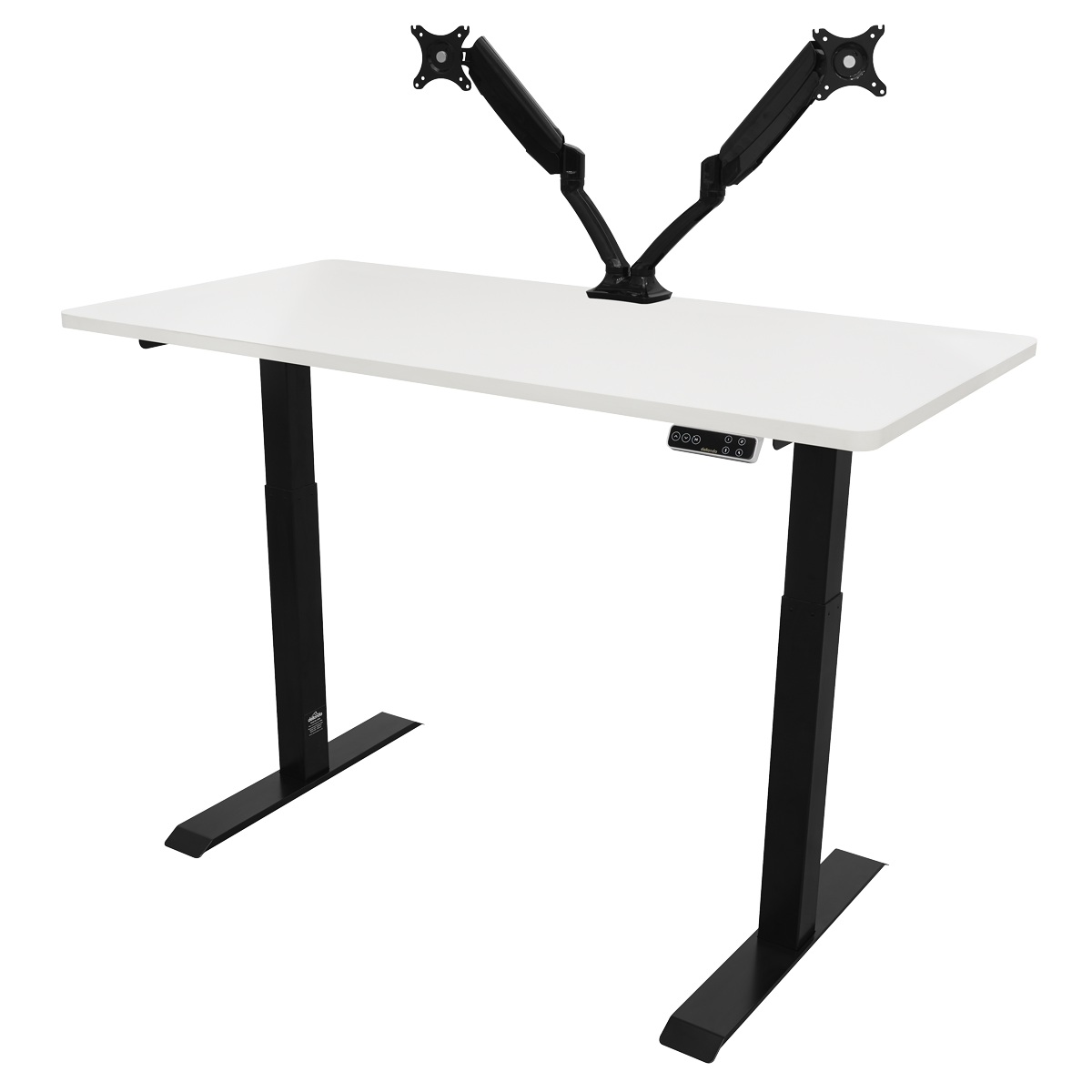 Dellonda DH32 White Electric Height Adjustable Standing Desk, 1400 x 700mm Dual Motor 100kg - additional view 5