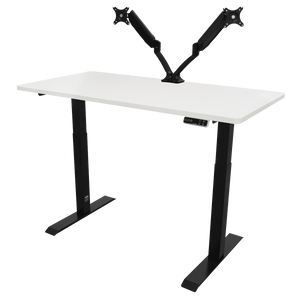Dellonda DH32 White Electric Height Adjustable Standing Desk, 1400 x 700mm Dual Motor 100kg - additional view 5