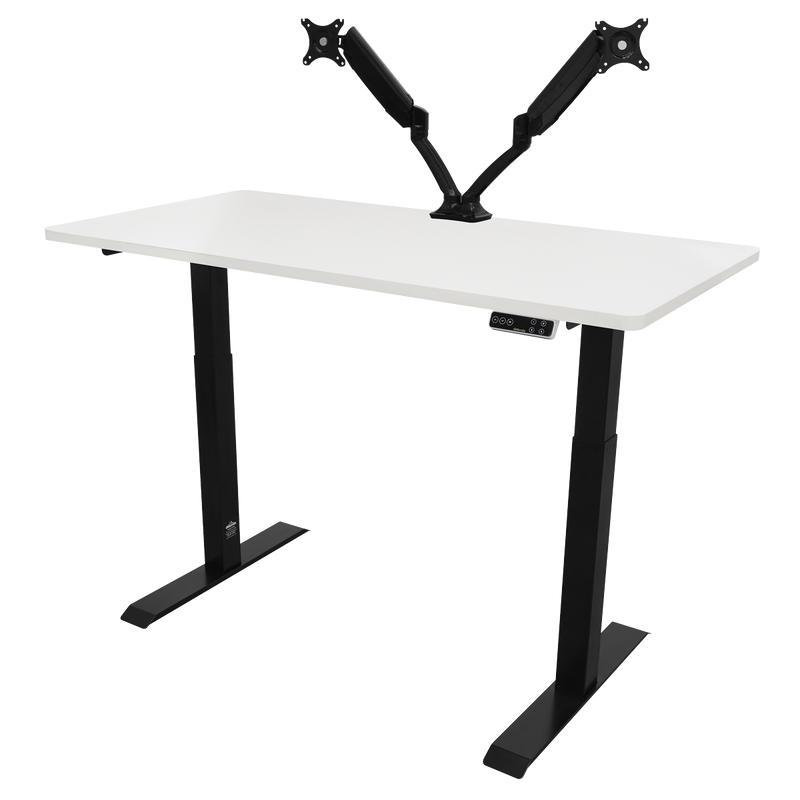 Dellonda DH32 White Electric Height Adjustable Standing Desk, 1400 x 700mm Dual Motor 100kg - additional view 5