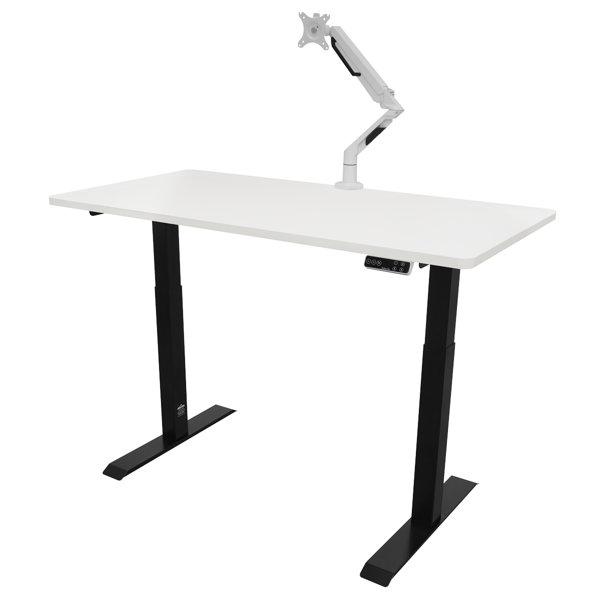 Dellonda DH32 White Electric Height Adjustable Standing Desk, 1400 x 700mm Dual Motor 100kg - additional view 6