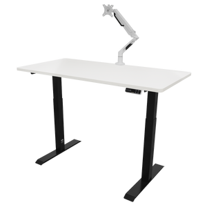 Dellonda DH32 White Electric Height Adjustable Standing Desk, 1400 x 700mm Dual Motor 100kg - additional view 6