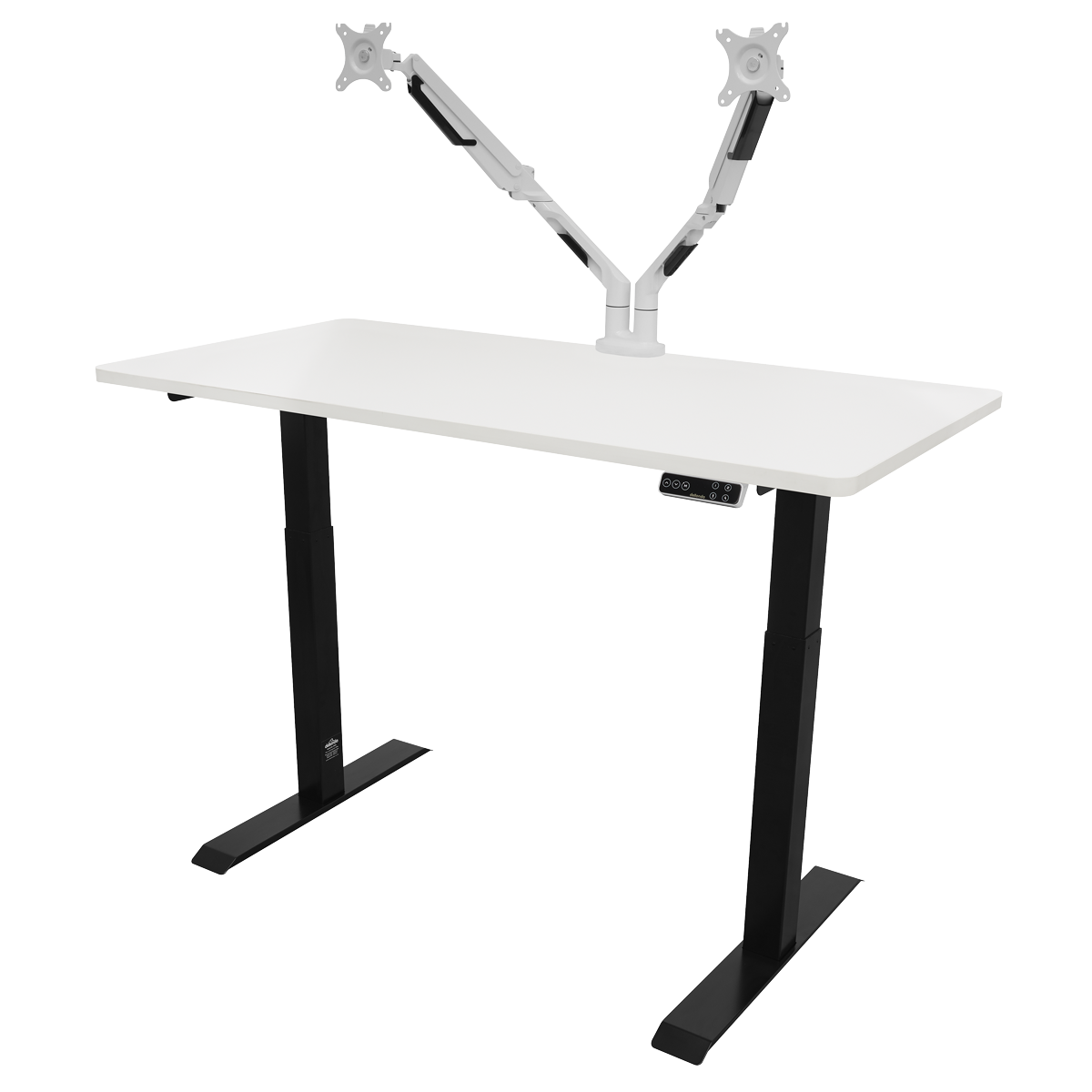Dellonda DH32 White Electric Height Adjustable Standing Desk, 1400 x 700mm Dual Motor 100kg - additional view 7
